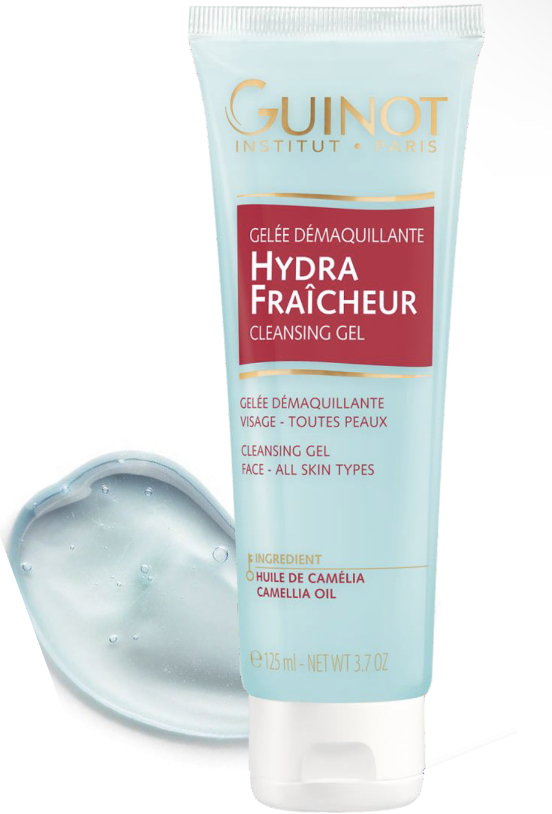 Guinot (Франция) : Hydra Fraicheur : <p>Ультраувлажняющий Гель-Флюид для глубокого очищениея и демакияжа</p>
